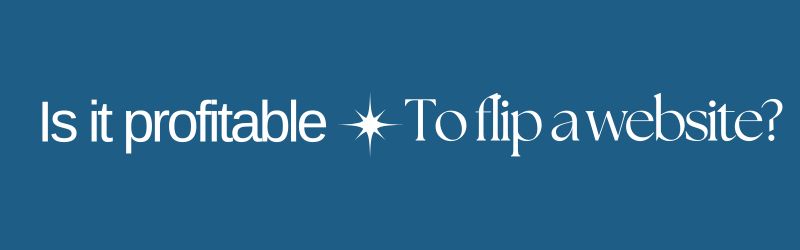Is it profitable to flip a website